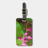 ハチオンコーラルつる植物フラワーズ写真 ラゲッジタグ (正面縦)