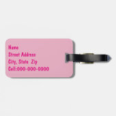 ハチオンコーラルつる植物フラワーズ写真 ラゲッジタグ (裏面横)