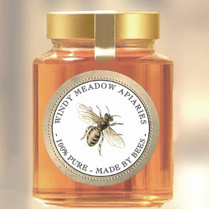 ハチカスタム製の養蜂飼育者製品ラベル ラウンドシール