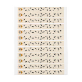 ハチコロニー改ざん防止セキュリティーシールゴールデンロッド ラップアラウンドラベル