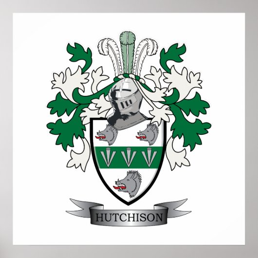 ハチソン家紋コートオブアームズ ポスター (正面)