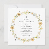 ハチデイジーサンフラワーズブライダルシャワー招待 招待状 (正面)