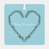 ハチドリあじさい花 メタルオーナメント (裏面)