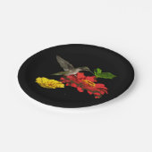 ハチドリおよびジニアの紙皿 ペーパープレート (アングル)