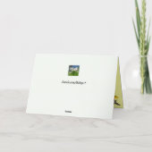 ハチドリおよびジニアの誕生日 カード (裏面)