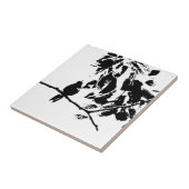 ハチドリおよびツリーブランチのシルエット タイル (側面)