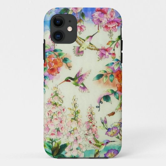 ハチドリおよびピンクの花のiPhone 5の場合 Case-Mate iPhoneケース (裏面)