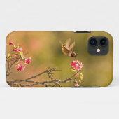ハチドリおよびピンクの花 Case-Mate iPhoneケース (裏面(横))