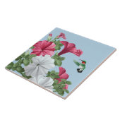 ハチドリおよびペチュニア タイル (側面)