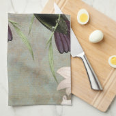 ハチドリおよびユリ キッチンタオル (四つ折り)