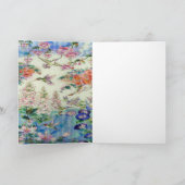 ハチドリおよび花のステンドグラスWOW カード (内部)