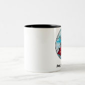 ハチドリおよび花のマグ ツートーンマグカップ (中央)