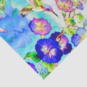 ハチドリおよび花の景色 薄葉紙 (詳細)