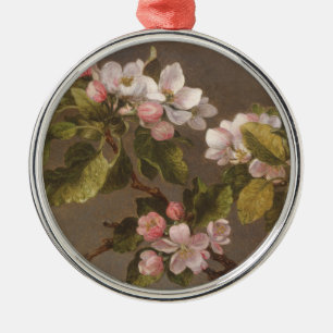 ハチドリおよびAppleの花 メタルオーナメント