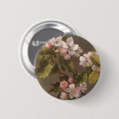ハチドリおよびAppleの花 缶バッジ (正面&裏面)