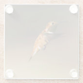 ハチドリが飛んでいる ガラスコースター (裏面)