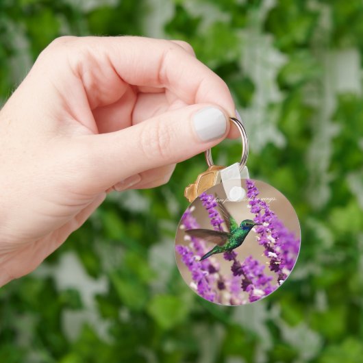 ハチドリきらめくドリの翼 キーホルダー (手)