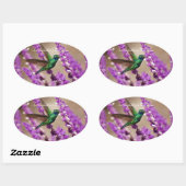 ハチドリきらめくドリの翼 楕円形シール (シート)