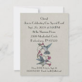 ハチドリとつる植物 招待状 (裏面)