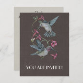 ハチドリとつる植物 招待状 (正面/裏面)