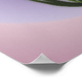 ハチドリとアヤメのパーソナライズされた花 ポスター (角)