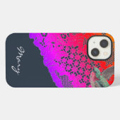 ハチドリとカスタムネームのiPhone / iPadケース iPhoneケース (裏面横)