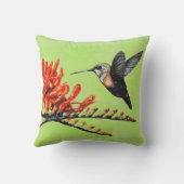 ハチドリとクロコシア絵画ス クッション (裏面)
