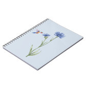 ハチドリとコーンフラワー ノートブック (左側)