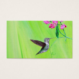ハチドリとスイートピー絵画スの