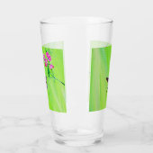 ハチドリとスイートピー絵画スの タンブラーグラス (左)