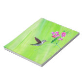 ハチドリとスイートピー絵画スの ノートパッド (回転)