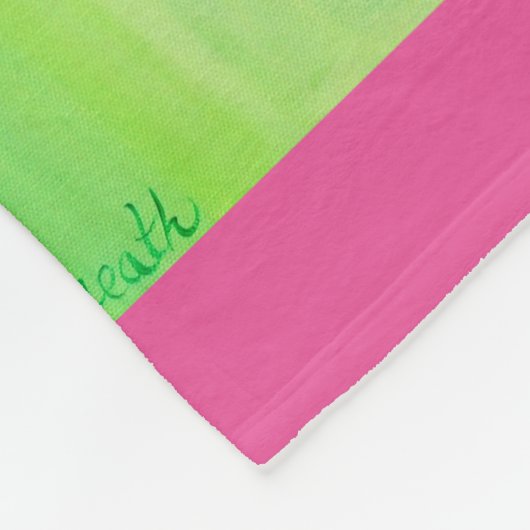 ハチドリとスイートピー絵画スの フリースブランケット (角)