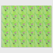 ハチドリとスイートピー絵画スの ラッピングペーパー (フラット)