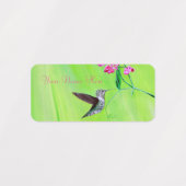 ハチドリとスイートピー絵画スの ラベル (デザイン1)