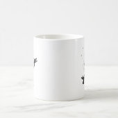 ハチドリとタンポポの花の自然芸術 コーヒーマグカップ (中央)