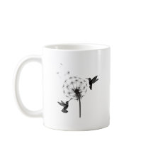 ハチドリとタンポポの花の自然芸術