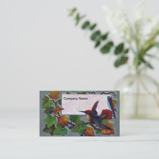 ハチドリとツタ 名刺 (スタンド正面)