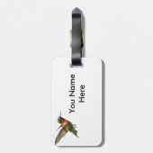 ハチドリとデルフィニウム ラゲッジタグ (裏面縦)