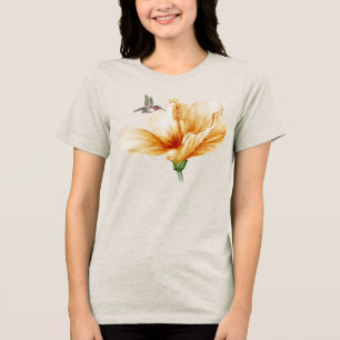 ハチドリとハイビスカス トライブレンドTシャツ