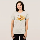 ハチドリとハイビスカス トライブレンドTシャツ (正面全面)
