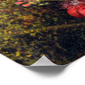 ハチドリとパッションフラワー ポスター (角)