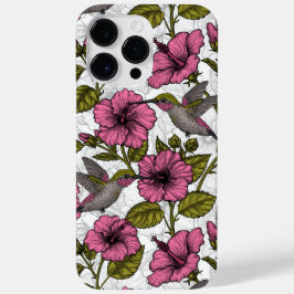 ハチドリとピンクのハイビスカスの花 Case-Mate iPhone 14 PRO MAXケース