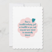 ハチドリとプロテアスの誕生日カード (裏面)