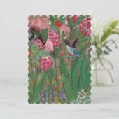 ハチドリとプロテアスの誕生日カード (スタンド正面)