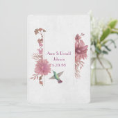 ハチドリとリニューアル縁どフローラを誓う 招待状 (スタンド正面)
