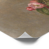 ハチドリとリンゴの花 ポスター (角)