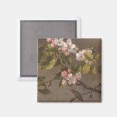 ハチドリとリンゴの花 マグネット (正面/裏面)