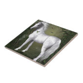 ハチドリと森の中の白馬 タイル (側面)