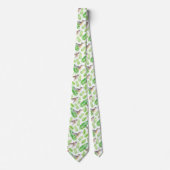 ハチドリと熱帯葉の ネクタイ (正面)