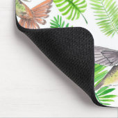 ハチドリと熱帯葉の マウスパッド (コーナー)